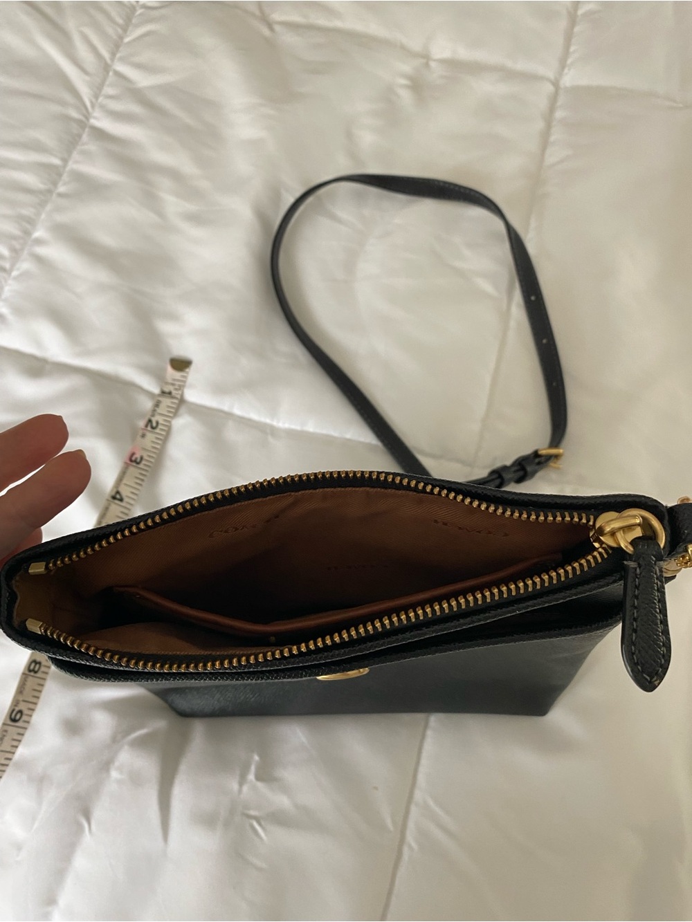 COACH black leather crossbody - Picture 6 of 7